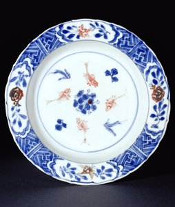 釉下蓝色饰以铜红色，晚明，c.1630（瓷器）